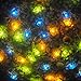 Impress Life Nautical Themed Christmas Decorations, Tropical Small Fish Led Blue Green Orange Battery-Powered String Lights 10ft 40 Led Silver Wire with Remote for Patio, Porch, Bedroom