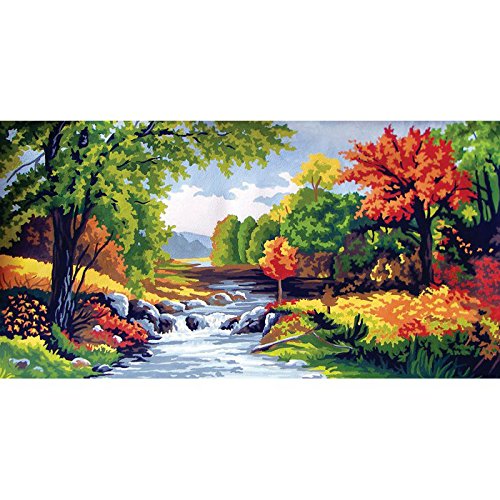 Collection D'Art Scène automnale Printed Tapestry Tango, (Trish Biddle), 40 Cross Stitches per 10 cm, Canvas Size 40x50 cm, 50 x 60 x 0.1 cm, Brown - Thumbnail 2