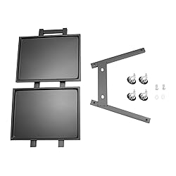 CNCEST 2-Tier Metal Rolling Cart, Foldable Salon