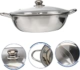 Stainless Steel Dual Hot Pot Divider Glass Lid Induction Cooker 28cm view 9