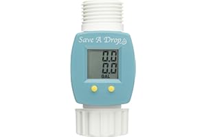Save a Drop P3 Water Flow Meter with Reversed Display for Reading Gallon Usage from an Outdoor Garden Hose | Great for Campers and Boats | Helps Conserve Water