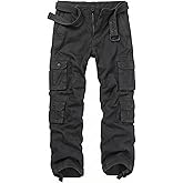 GSGGIG Men's Camo Cargo Pants Cotton Ripstop Outdoor Adventure Wear Casual Hiking Work Pants with Multi Pockets(No Belt)