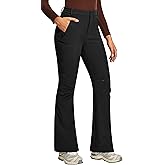 IUGA Women's Snow Ski Pants Thermal Fleece Lined Pants Waterproof Softshell Insulated Snowboarding Winter Hiking Outdoor