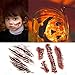 KepooMan Body Scar Tattoo Temporary Stickers Halloween Bleeding Wound Scar for Cosplay(8 Sheets, Over 60 Wound Tattoos Total)