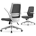 SIHOO Ergonomic Office Chair, Swivel Desk Chair Height Adjustable Mesh Back Computer Chair with Lumbar Support, 90° Flip-up Armrest (Black)