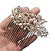 Missgrace Bridal Rhinestone Flower Hair Comb Vintage Women Headpeice Wedding Hair Accessories