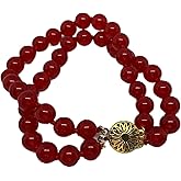 Natural Ruby Gemstone Round 2 Row Beaded Bracelet