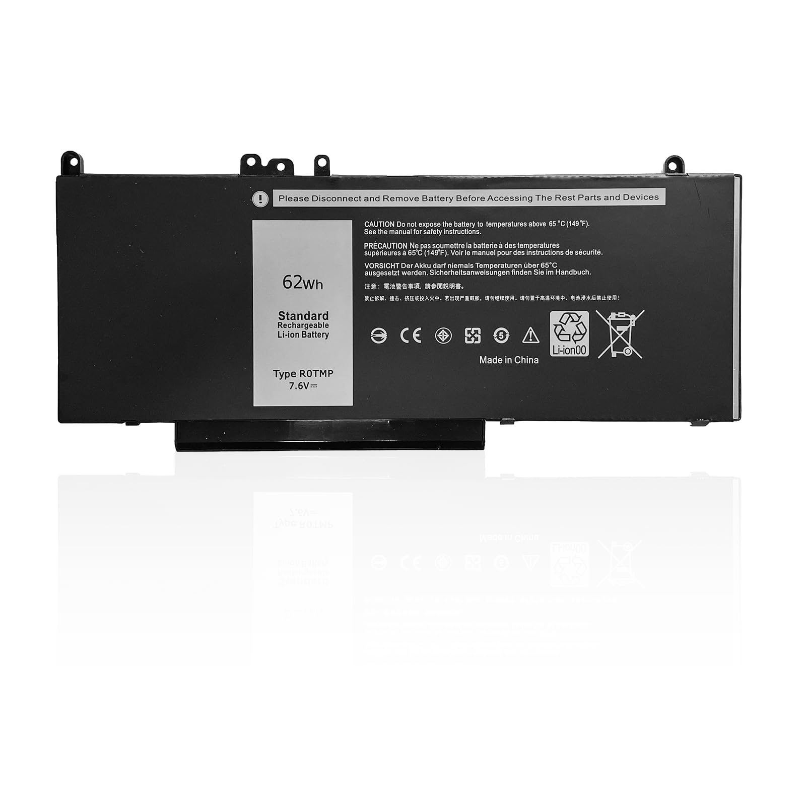 R0TMP G5M10 RYXXH ENP575577A1 WTG3T ROTMP Laptop Battery Replacement for Dell Latitude 5450 5550 E5450 E5550 Series Notebook (7.6V 62Wh)
