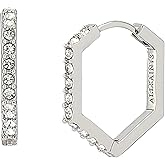 AllSaints womens Hattie Hexagon Hoop Earrings