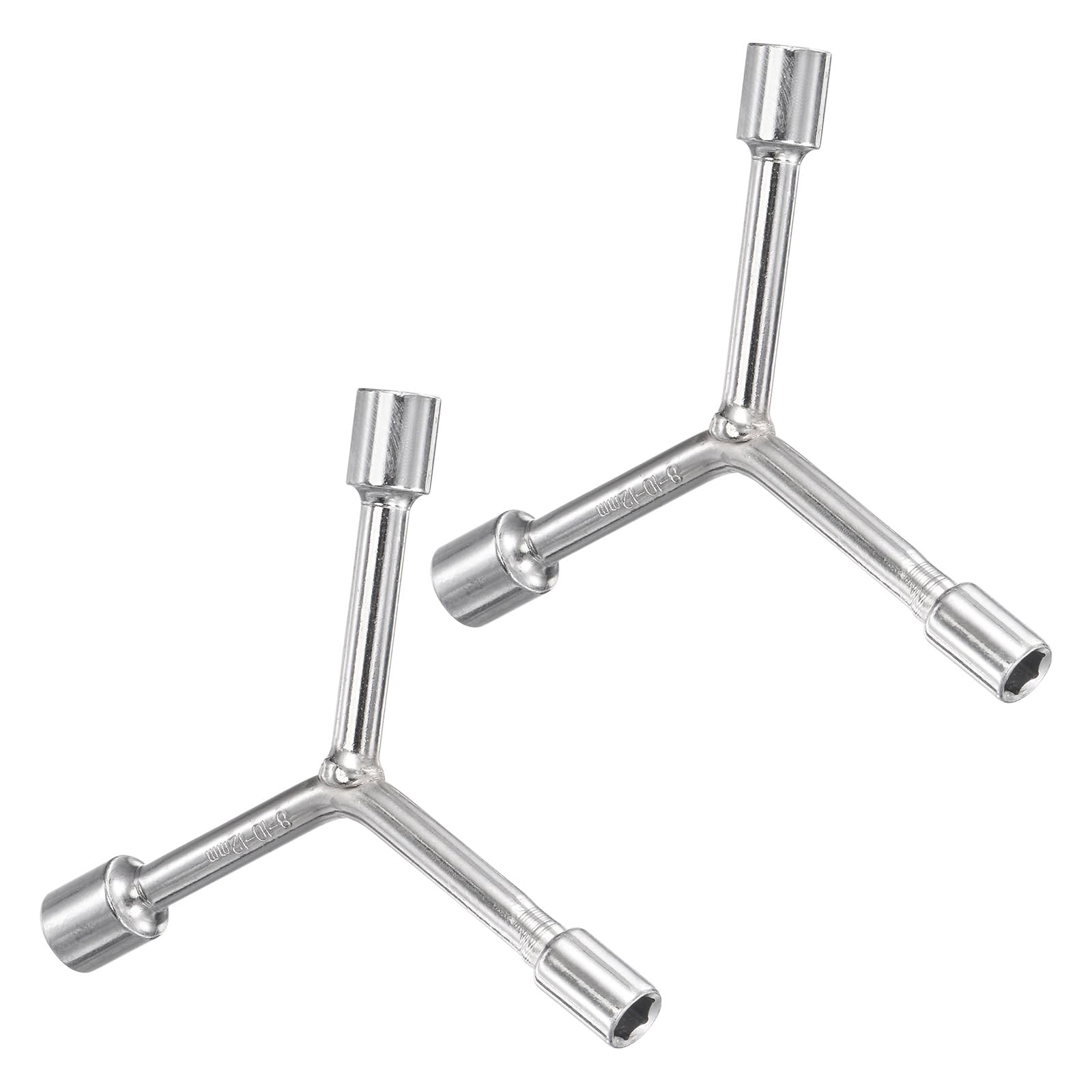 CoCud Y-Shaped 3 Way Socket Wrench, | 8mm 10mm 12mm 3-inch Length | CR-V Y-Type Hex Spanner Repair Tools - (Applications: for Bicycle Maintenance and Repairing), 2-Pieces