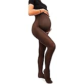 sofsy All-Day-Support Maternity Tights for Women - Italian Buttery-Soft & Breathable 50 Den Opaque Pregnancy Pantyhose