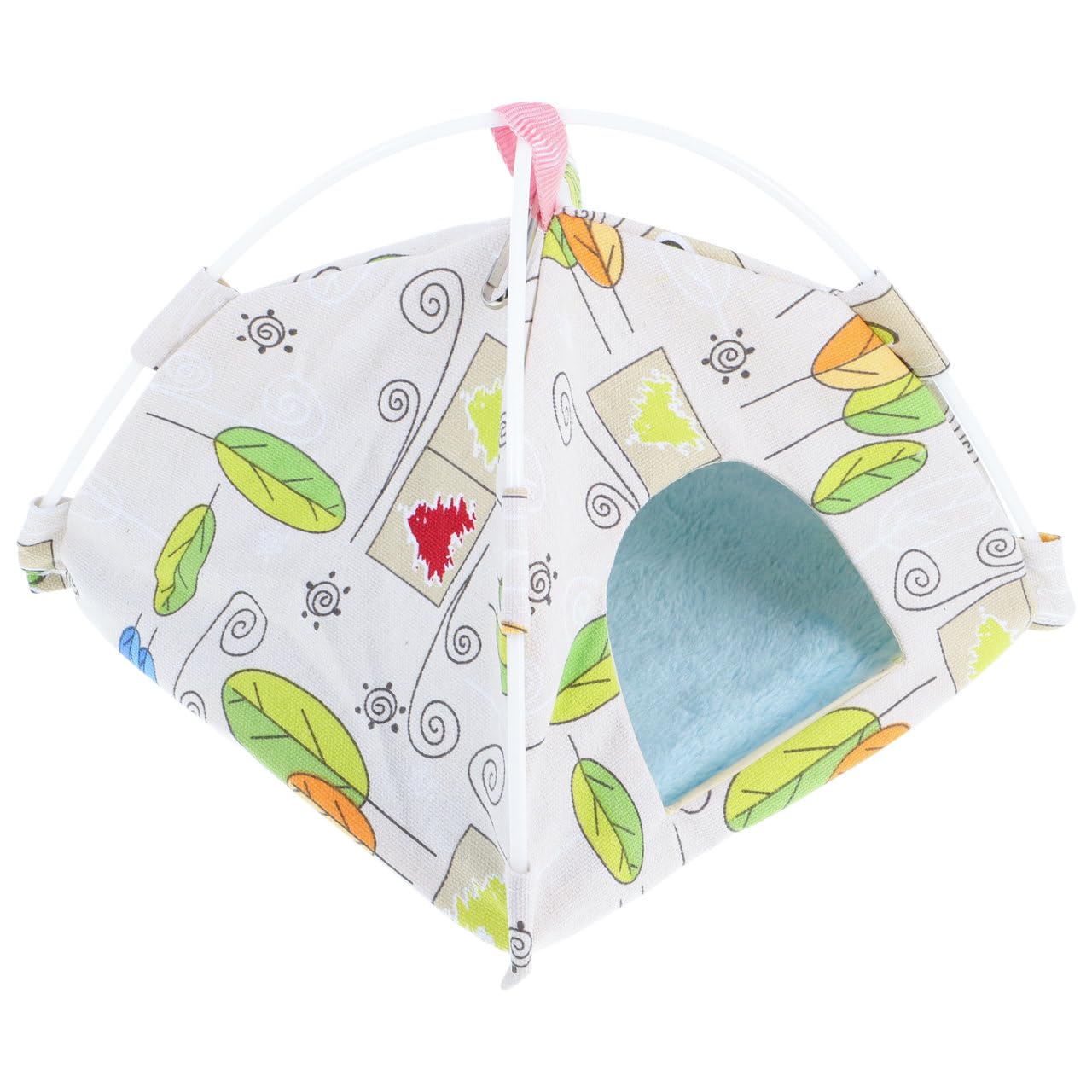 POPETPOP Hanging Bird Nest Canvas Bird Hammock Tent for Cage - Soft Portable Hideaway for Parakeets Cockatiels and Lovebirds - Space-Saving Pet Bed Multi-Use Sleeping Tent