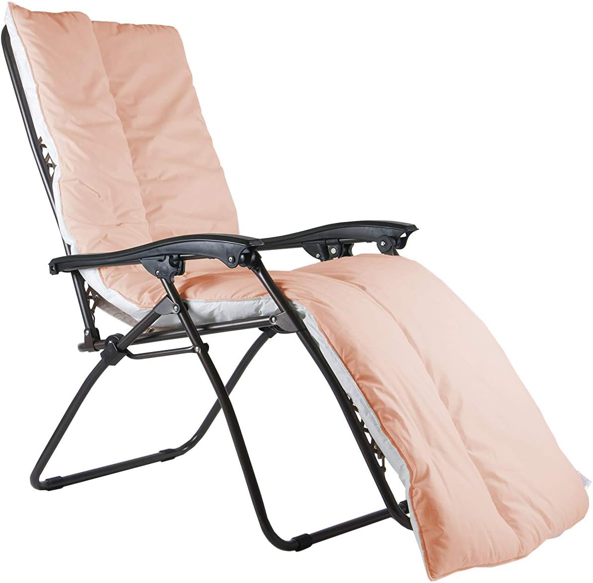 Lancashire Bedding Sun Lounger Recliner Cushion Topper Only - NO CHAIR INCLUDED - Sunshine Orange (1 Pack)