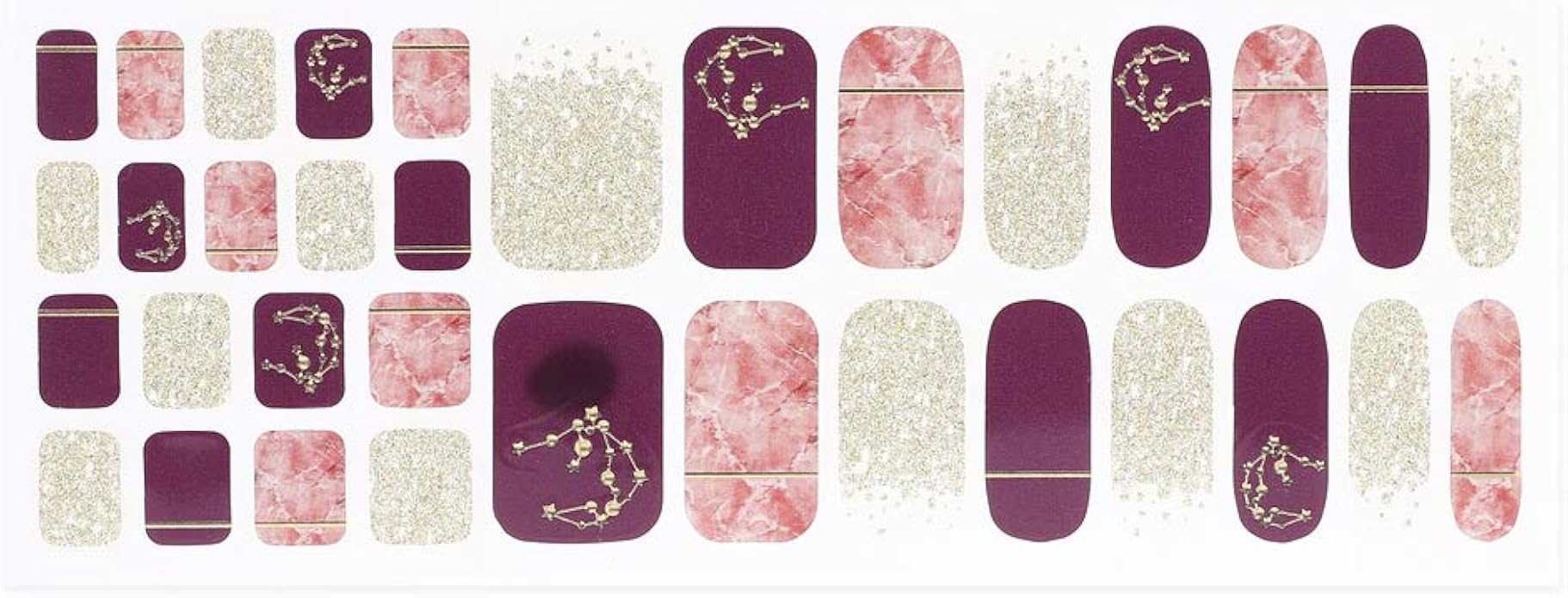 Amazon Co Jp 時短ネイル ネイルシール ペディ用 セット 34pcs ジェルネイルシール デコネイルシール Vavacoco ペディキュア かわいい 韓国 貼るだけ デザイン ファイル付き タイプ選択 1 みずがめ座 ジュエリー