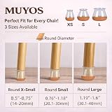 MUYOS 32 Pcs Small Chair Leg Protectors Silicone Felt Pads 14-20mm X-small view 4