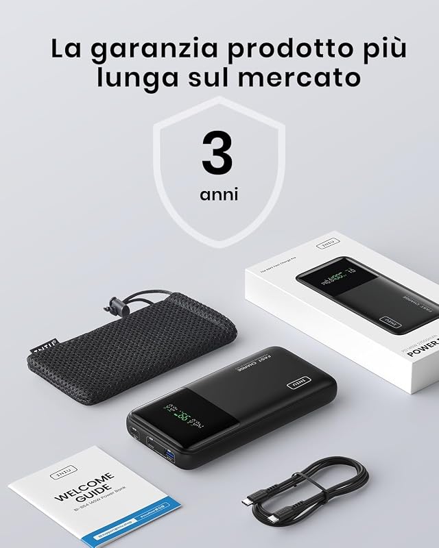 140W Laptop Power Bank, Piccolo 27000mAh Alta Capacità USB-C Powerbank