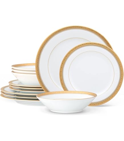 Amazon.com: Noritake Buckingham Dinnerware Set of 10, Gold : Home