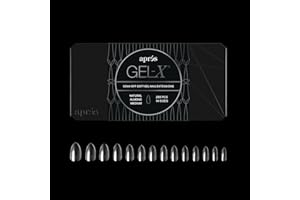 APRÉS Apres Gel-X® Almond Box of Nail Tips | 280 Gel-X Tips, Soft Tips, 14 Sizes 00-9 | Half-sizes Included (Natural Almond Medium, 280 Count)