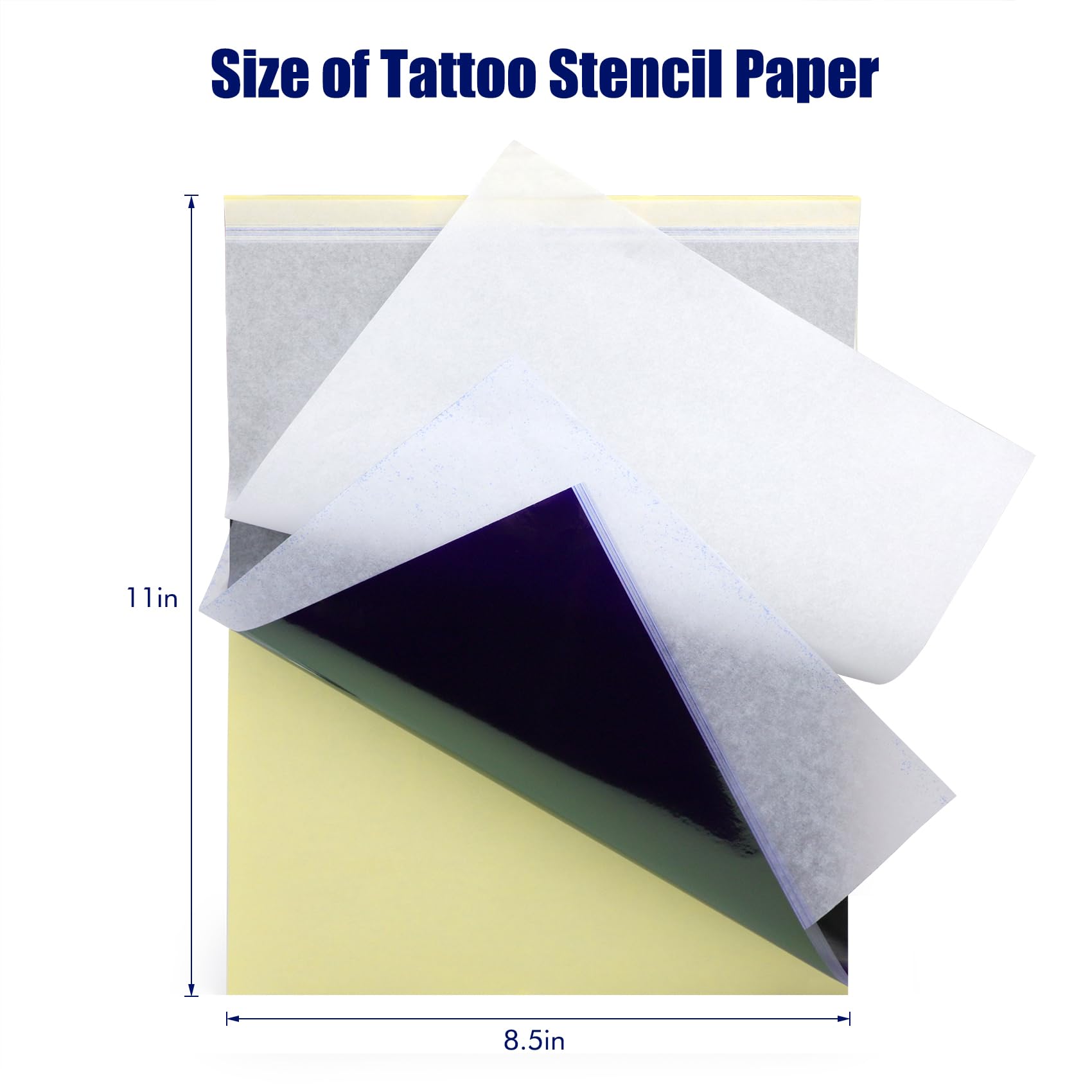 Tattoo Transfer Paper, 50 Sheets Tattoo Stencil Paper, Stencil Paper for Tattooing - A4 Size, 4 Layers Thermal Transfer Paper DIY Tattoo (50PCS)