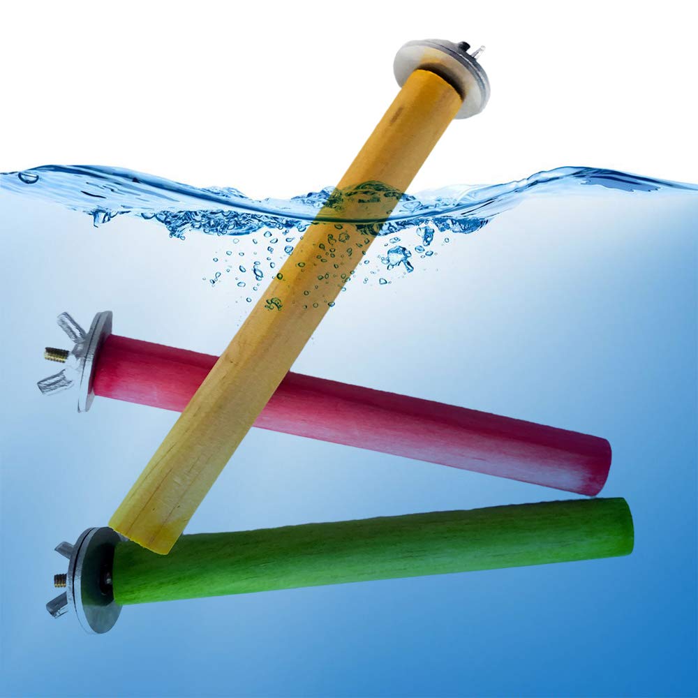 YANGWX 5Pcs Parrot Perches, Bird Cage Perches Stand, Paw Grinding Toy Wood Perch for Bird Parrot Macaw African Grey Budgie Parakeet Cockatiel Lovebird Finch Cage Shelf(Random Color)