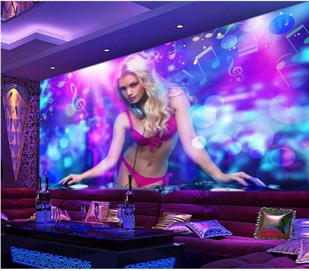 Lsfhb Custom 3D Photo Wallpaper Room Mural Sofá De Fondo Discoteca Dj