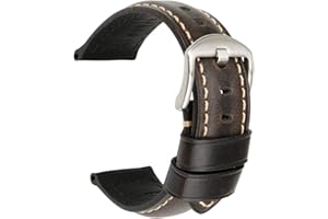 REZERO Watch Band, Vintage Oil Wax Leather Watch Straps 18mm 19mm 20mm 21mm 22mm 23mm 24mm 26mm Watch Belt for Men Women