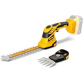 Pyrcruax Cordless Hedge Trimmer &amp; Grass Shear for DeWALT 20V (Bare Tool) | 1500 RPM Compact Handheld Shrubber; Quick Blade Swap; Ideal Lawn Care, Garden Detail Work, Bush Pruning; Battery Not Included