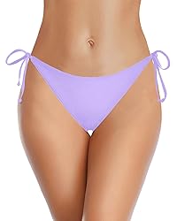 Holipick Lavender Bikini Bottoms for Women String