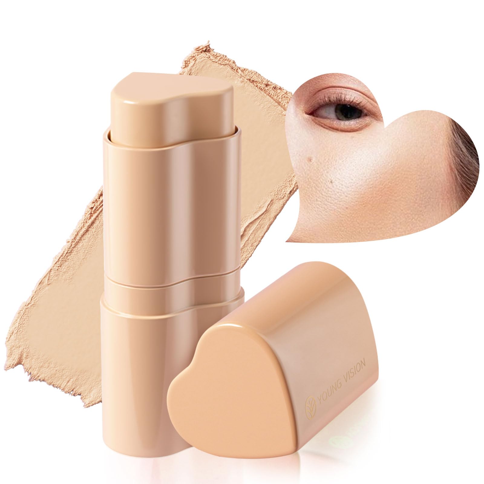 Cream Blush for Cheeks Makeup Stick - Long Lasting Waterproof Lightweight Blusher Stick, 3 in 1 Moisturize and Blendable Blushers for Women Girls Cheeks Makeup (02#)