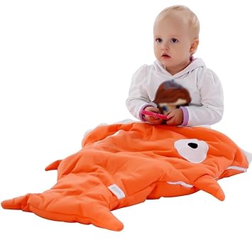 Scheppend Infant Cartoon Shark Sleeping Bag Stroller Blanket Cotton Warm Winter Sleep Sack Baby
