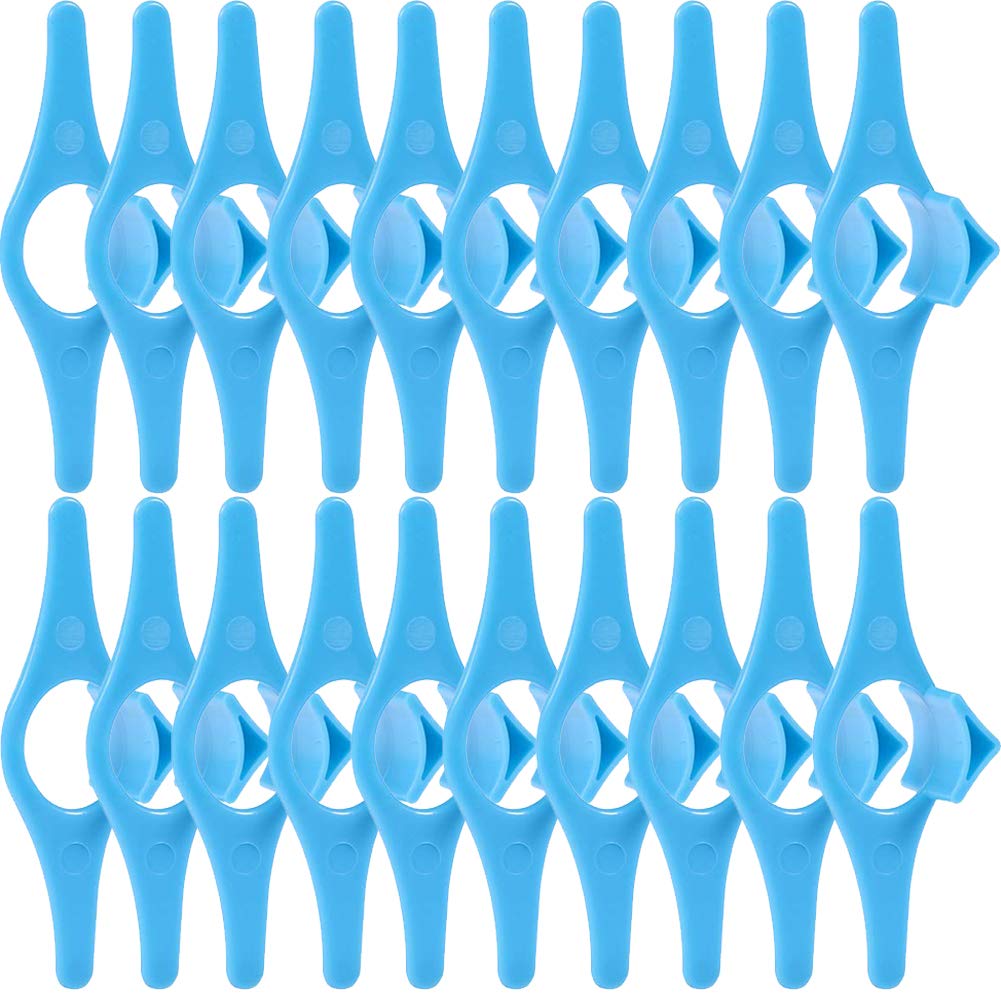 Book Marker,BETOY 20 Stück Finger Ring Book Marker Daumen Lesezeichen Multifunktions Universal Thumb Page Holder Fingerringbuch Daumenbuch-Seitenhalter für Bücher, Schreibwaren, Geschenke, Blau