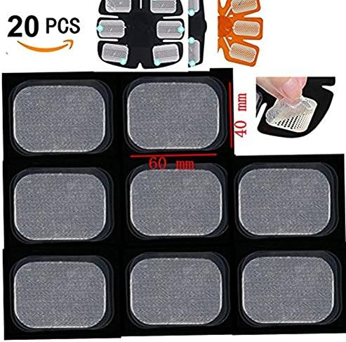 Replacement Gel Sheet for bdominal Toning Belt,20 pcs replacement gel pads for Abdominal Toning Belt Muscle Toner Ab EMS Trainer Accessories (20 Pcs)