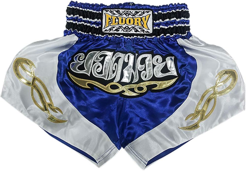 FLUORY Kids Muay Thai Shorts Children Boxing Fighting Shorts for Boys and Girls