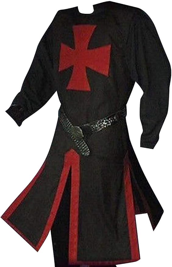 Mens Medieval Crusader Knights Templar Tunic Costumes Renaissance Halloween Surcoat