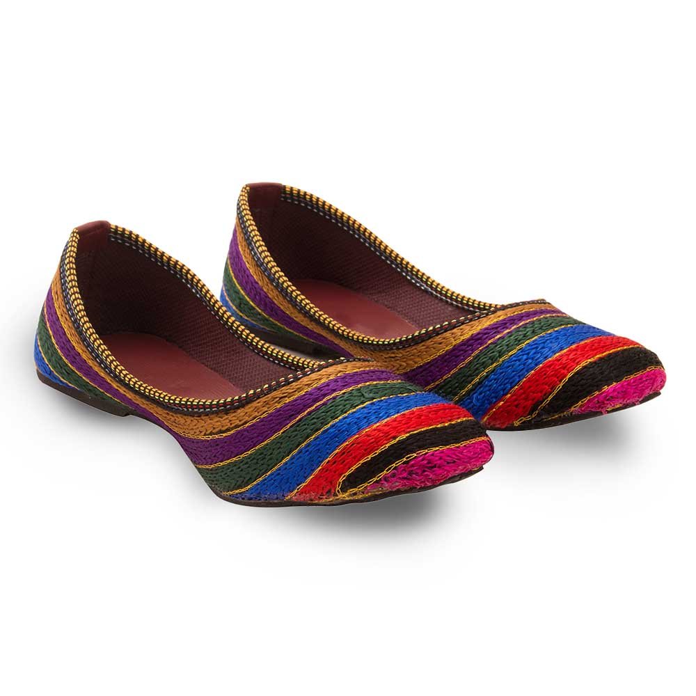 kalakarindia women parti wear wmo306 synthetic mojaris