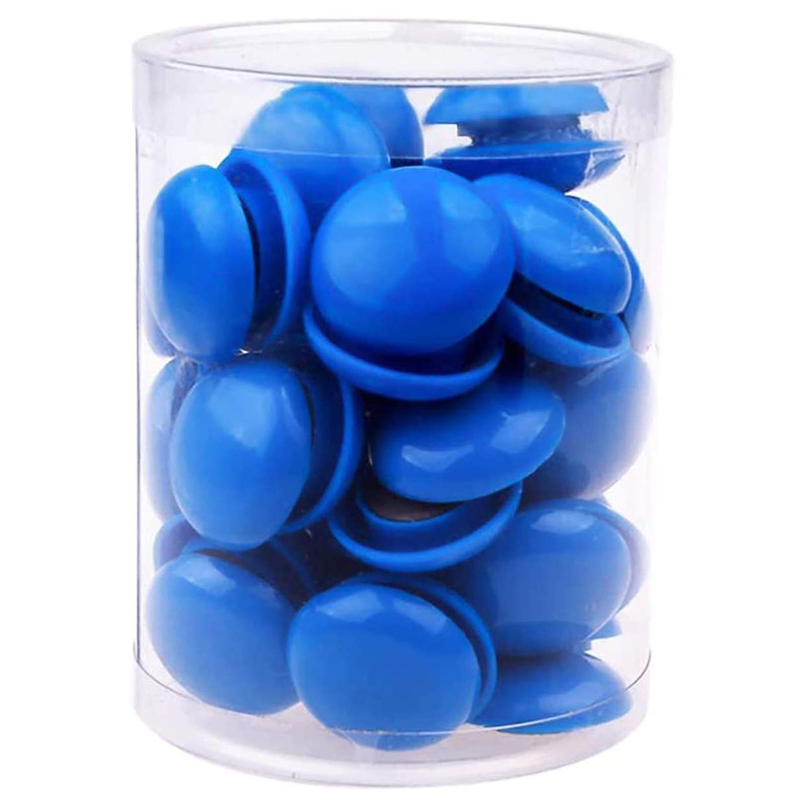 80Pcs Refrigerator Whiteboard Magnets Magnetic Button Round Plastic for Office School Blue 20mm
