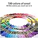 AHOMATE Patterns Punch Needle Craft Tool Pen Set, Threads for Sewing Knitting DIY Threaders, Embroidery Kit