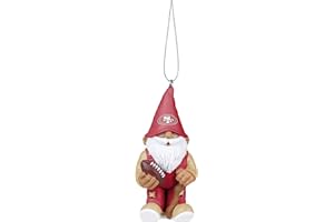 FOCO - NFL Officially Licensed 3.5" Gnome Resin Xmas Christmas Tree Team Hanging Ornament (San Francisco 49ers)