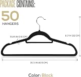 Utopia Home Velvet Hangers 50 Pack with Tie Bar - Non-Slip, 360 Degree Hook view 2