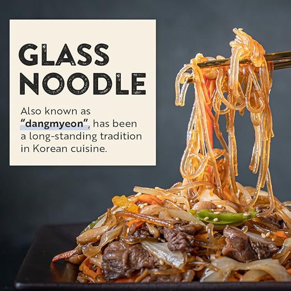 CHUNG JUNG ONE O’FOOD ORGANIC GLASS NOODLES 12 PACK, GLUTEN-FREE KOREAN SWEET POTATO NOODLES, VEGAN, NO SODIUM, NO SUGAR, RICE AND PASTA ALTERNATIVE