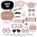 Big Dot of Happiness Graduation Props for Photoshoot 2025. 20-Count Set of High School Senior Photo Booth Props for Pictures and Graduation Party Decorations - Rose Gold