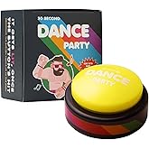 30 Second Dance Party Button - Funny Light &amp; Sound Toy for Kids &amp; Adults | Instant Stress Relief Funny Buttons - 5 Party Songs - Glows to the Beat - Gag Gift for Teachers - Classroom - Office &amp; Family