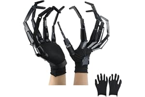 Halloween Articulated Fingers with Protective Gloves, Articulated Finger Extensions, Finger Claw with Protective Gloves, Scar