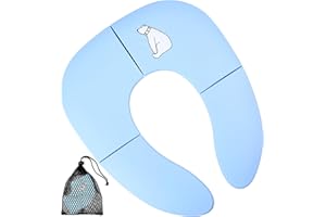 FULUSHOUXI Foldable Potty Seat for Toddler, Travel Potty Seat for Toddler, Foldable Toddler Toilet Seats, Travel Toilet Seat for Toddlers, Non Slip Suction Cups Portable Potty Training Seat for Kids Boys Girls