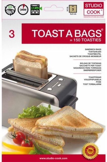 Studio Cook Tbcw03 Toast Ptfe Brown 16 5 X 16 Pack Of 3 X 0 5 Cm