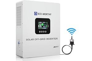ECO-WORTHY 5000W 48V Solar Inverter Charger with WiFi, 48V DC to 120V AC, Scalable to 240V Output with 2 or More Units, Built in 100A MPPT Charge Controller, UL1741, Work with Lead Acid/LiFePO4