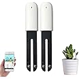 Soil Moisture Meter 4 in 1,Plant Water Monitor,Automatically detect Moisture/Temperature/Light/Fertility,Can Connect to Mobile Phone via Bluetooth,Hygrometer Sensor for Indoor Plants (2pc)