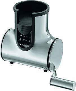 RÖSLE Käsemühle, hochwertige Parmesanreibe zum Reiben von Käse und Schokolade, Edelstahl 18/10, verschiedene Reibeeinsätze, komplett zerlegbar und spülmaschinengeeignet