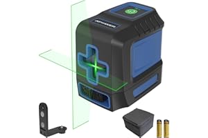 APOWER Laser Level, 100ft Self Leveling Green Cross Line nivel Laser, Lazer Leveler Tool for Picture Hanging Construction Floor Tile Wall Home Renovation, Indoor Outdoor Project
