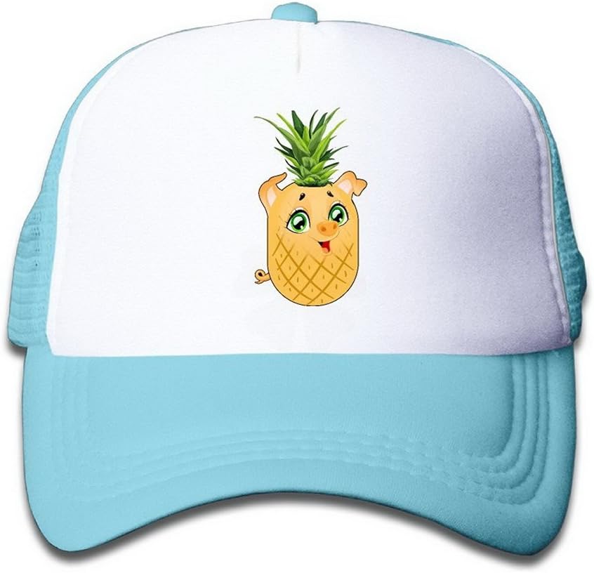 Unoopler Pig Pineapple Caps Unisex Kids Toddler Adjustable Baseball Cap Sun Outdoor Sport Snapback Hat Travel School Cap